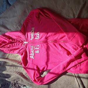 Abercrombie & Fitch Vibrant Pink Zip-Up